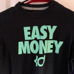 Nike Easy Money KD Kevin Durant Youth Boys T-Shirt Medium M 10-12 Basketball